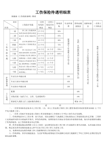 沈阳市工伤保险待遇明细表