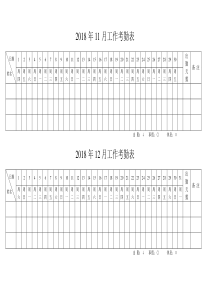 简单工作考勤表