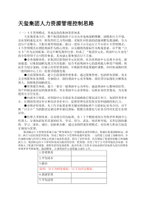 天玺集团人力资源管控思路