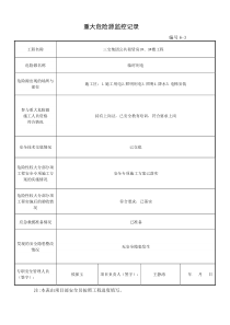 重大危险源监控记录