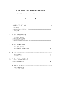 中小企业电子商务网站建设项目规划方案