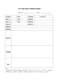 小学特殊学生档案表