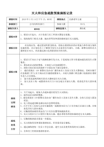 灭火和应急疏散预案演练记录