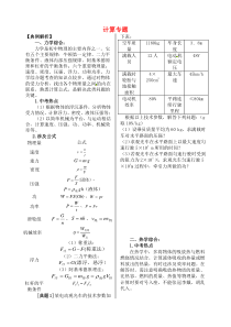 中考物理-计算专题复习-新人教版