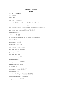 外研版英语八年级下册Module-1-Hobbies复习要点