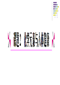 九年级化学第十二单元 课题2 化学元素与人体健康课件人教版