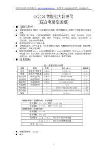 CH2000智能电力监测仪综合电量变送器