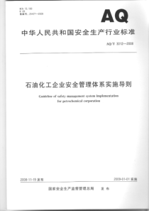 石油化工企业安全管理体系实施导则