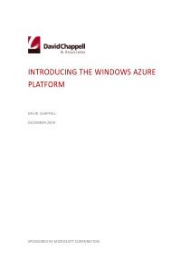 Windows Azure Platform, v1.3--Chappell