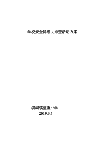 学校安全隐患排查活动方案