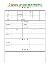 28套超强空白个人简历模板 3