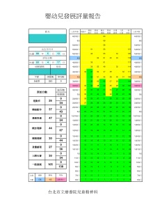 婴幼儿发展评量报告