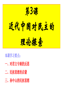 近代中国民主的理论探索