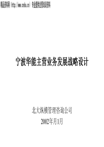 宁波华能发展战略设计方案