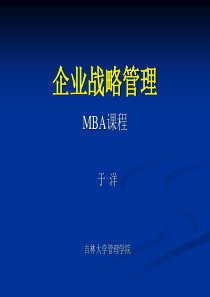 企业战略管理(MBA)