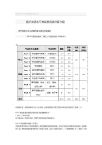 医护英语水平考试第四级样题介绍