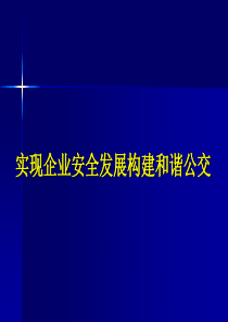 实现企业安全发展构建和谐公交