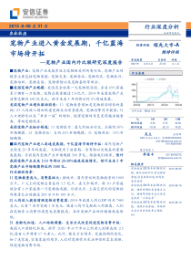 宠物产业进入黄金发展期千亿蓝海市场待开拓（PDF35页）