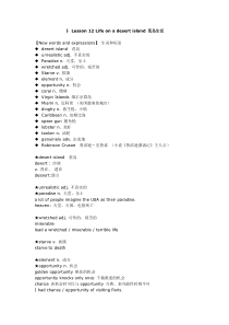 新概念英语第三册讲义：Lesson-12-Life-on-a-desert-island