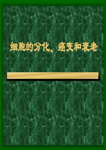 5.细胞的分化、癌变和衰老_高一生物