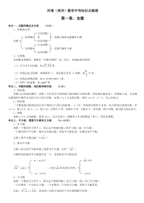 河南(郑州)中考数学知识点梳理