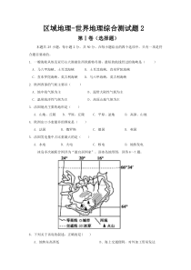 区域地理-世界地理综合测试题2