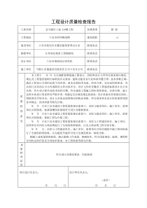 工程设计质量检查报告