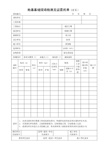 地基基础检测委托单