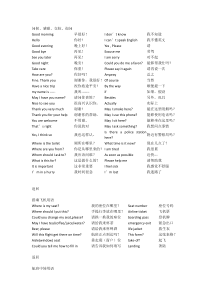 出国旅游英语实用总括,海关、购物、住宿、交通常用口语。