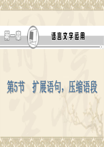 2013届高考语文第一轮总复习课件(人教版)：扩展语句,压缩语段