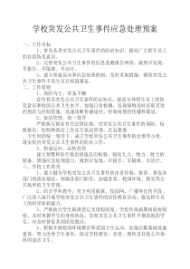 学校突发公共卫生事件应急处理预案-文档