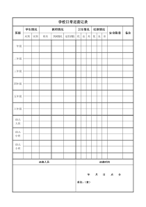 学校日常巡查记录