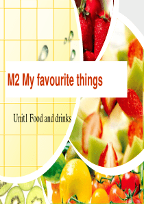 M2U1 Food and drinks