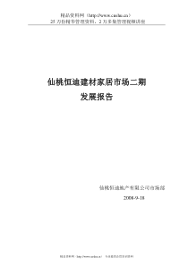 恒迪建材家居市场2期发展报告