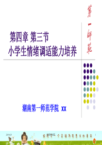 小学生情绪调适能力培养.ppt