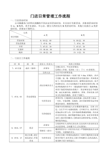 门店日常管理工作流程