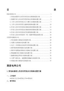 电力电网典型事故现场处置方案范例