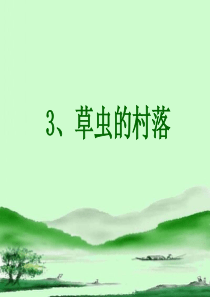 3、《草虫的村落》教学课件