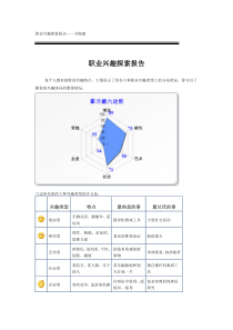 职业兴趣探索报告