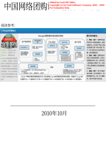 中国网络团购市场研究报告