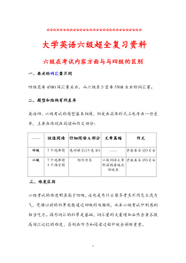 大学英语六级CET6复习资料(最新整理)