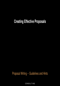 国际知名咨询公司全套内部培训教程-proposal.PPT