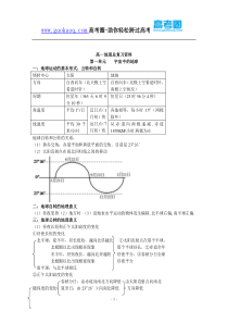 高中地理全部知识点总结大全(免费)