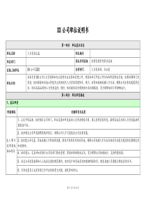 金融公司职位说明书-人力资源总监