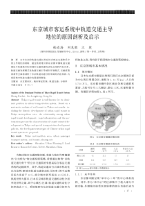 东京城市客运系统中轨道交通主导地位的原因剖析及启示