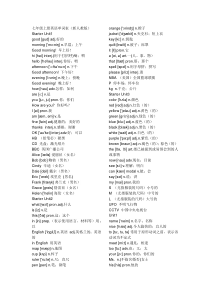 新人教版-七年级上册英语单词表