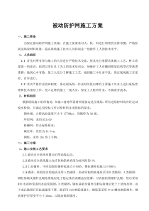 被动防护网专项施工方案