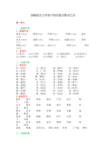 部编版三年级语文下册总复习要点汇总【最新】