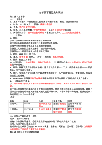 人教版九年级下册历史详细知识点汇总