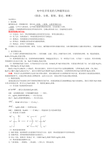 初中化学常见的几种题型总结(除杂分离鉴别